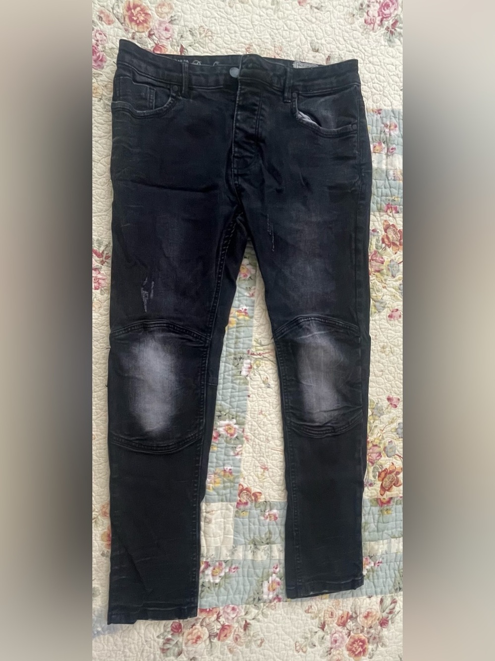 Denim&Co Black Washed Skinny Jeans